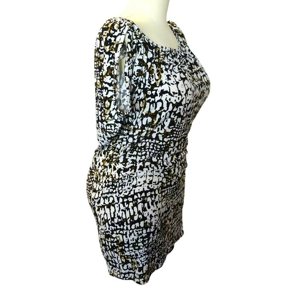 Calvin Klein Sleeveless Polyester Round Neck Split Short Sleeve Black White and - Picture 1 of 10